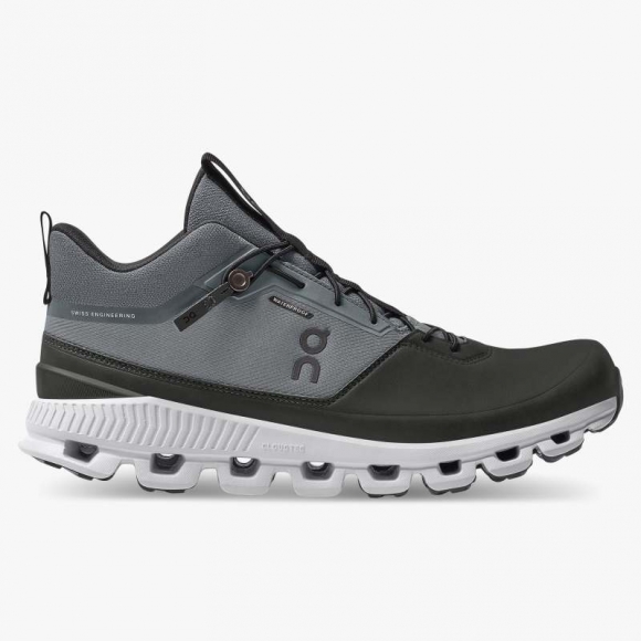 On Cloud Sneakers | Men's Cloud Hi Waterproof-Rock | Magnet